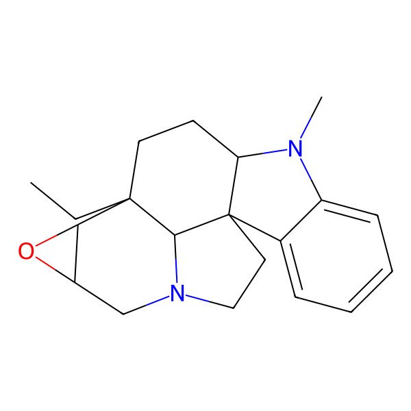 2D Structure of (1R,9R,12R,13S,15R,20S)-12-ethyl-8-methyl-14-oxa-8,17-diazahexacyclo[10.7.1.01,9.02,7.013,15.017,20]icosa-2,4,6-triene