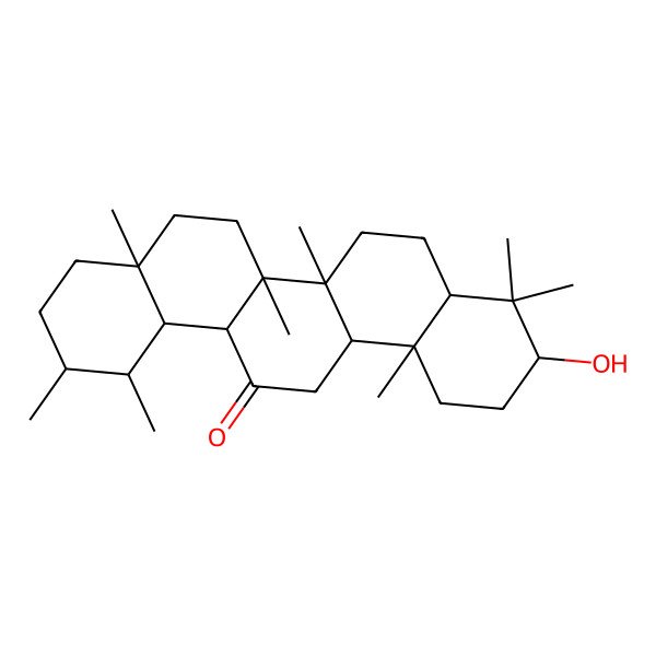 2D Structure of 3-Hydroxy-4,4,6a,6b,8a,11,12,14b-octamethyl-1,2,3,4a,5,6,6a,7,8,9,10,11,12,12a,14,14a-hexadecahydropicen-13-one 2D Structure of 3-Hydroxy-4,4,6a,6b,8a,11,12,14b-octamethyl-1,2,3,4a,5,6,6a,7,8,9,10,11,12,12a,14,14a-hexadecahydropicen-13-one