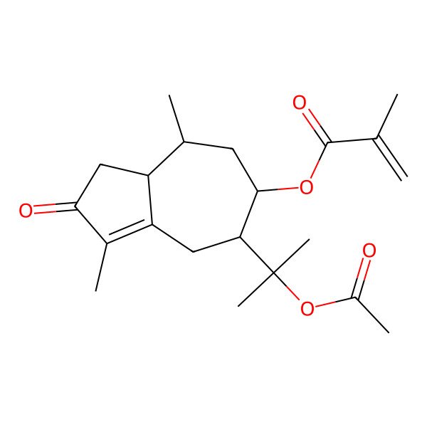 2D Structure of [(5S,6R,8S,8aR)-5-(2-acetyloxypropan-2-yl)-3,8-dimethyl-2-oxo-4,5,6,7,8,8a-hexahydro-1H-azulen-6-yl] 2-methylprop-2-enoate