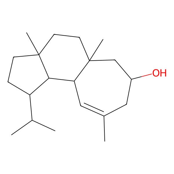 2D Structure of (1R,3aR,5aS,7S,10aR,10bR)-3a,5a,9-trimethyl-1-propan-2-yl-1,2,3,4,5,6,7,8,10a,10b-decahydrocyclohepta[e]inden-7-ol