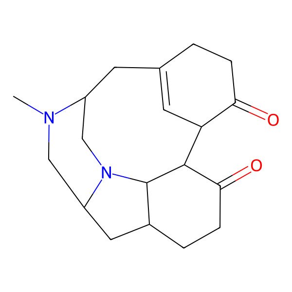 2D Structure of (2S,3R,7R,8S,14S,17S)-15-methyl-1,15-diazapentacyclo[12.3.1.13,17.18,12.02,7]icos-12(20)-ene-6,9-dione