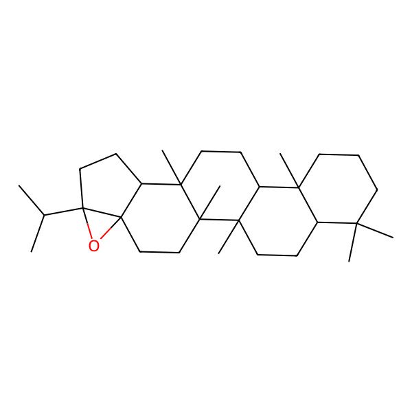 2D Structure of (1R,2S,5S,7S,10R,11R,14R,15S,20R)-1,2,11,15,19,19-hexamethyl-7-propan-2-yl-6-oxahexacyclo[12.8.0.02,11.05,7.05,10.015,20]docosane
