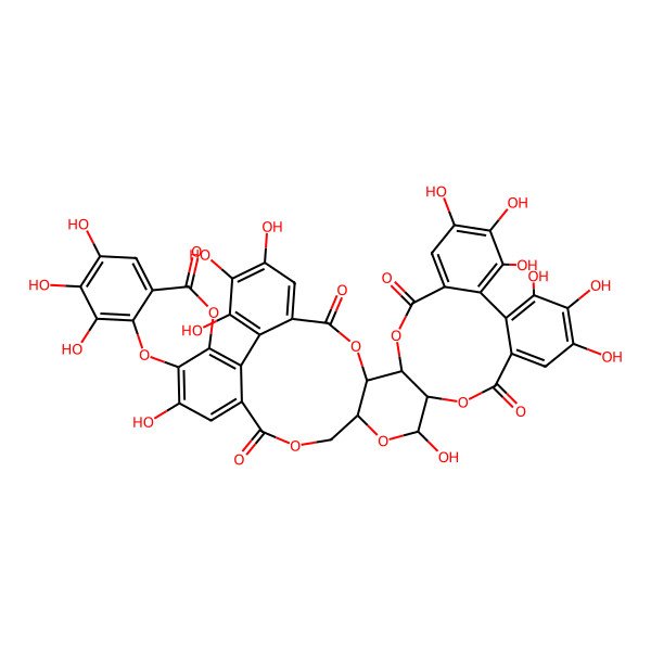 2D Structure of (1R,28R,30S,31R,48S)-6,7,8,16,17,18,22,30,36,37,38,41,42,43-tetradecahydroxy-2,12,20,26,29,32,47-heptaoxanonacyclo[26.20.0.04,9.010,24.011,21.014,19.031,48.034,39.040,45]octatetraconta-4,6,8,10,14,16,18,21,23,34,36,38,40,42,44-pentadecaene-3,13,25,33,46-pentone