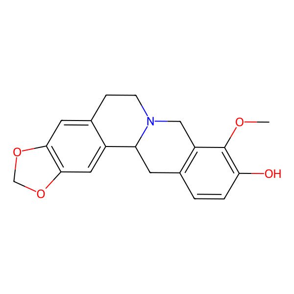 2D Structure of (1S)-16-methoxy-5,7-dioxa-13-azapentacyclo[11.8.0.02,10.04,8.015,20]henicosa-2,4(8),9,15(20),16,18-hexaen-17-ol