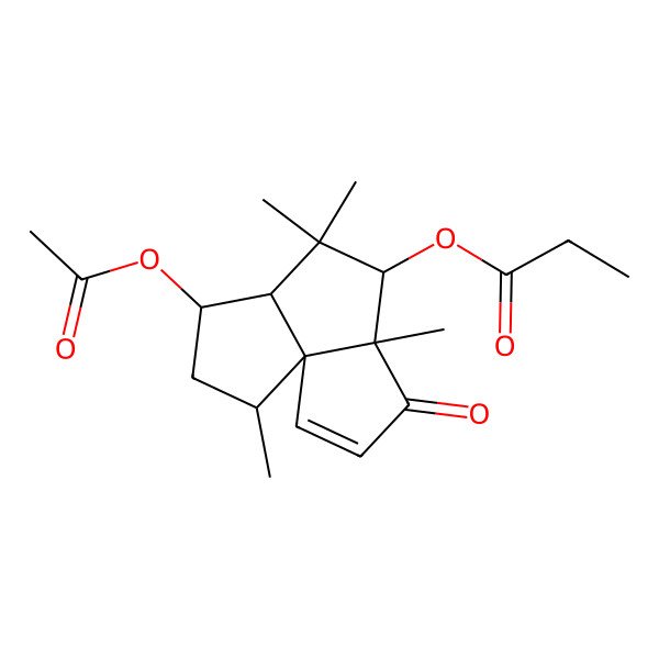 2D Structure of [(1R,5R,6S,8R,9R,11R)-9-acetyloxy-5,7,7,11-tetramethyl-4-oxo-6-tricyclo[6.3.0.01,5]undec-2-enyl] propanoate