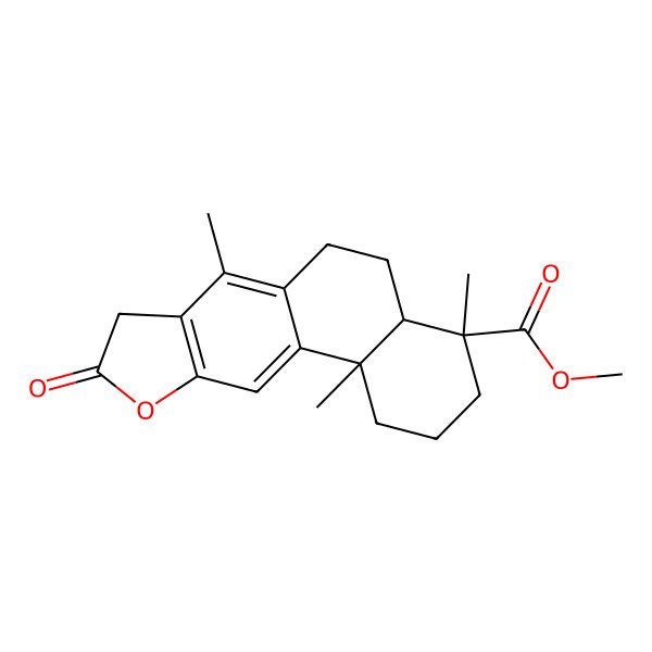 2D Structure of methyl (4R,4aR,11bS)-4,7,11b-trimethyl-9-oxo-2,3,4a,5,6,8-hexahydro-1H-naphtho[2,1-f][1]benzofuran-4-carboxylate