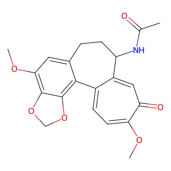 2D Structure of N-[(9S)-5,14-dimethoxy-6-oxo-16,18-dioxatetracyclo[10.7.0.02,8.015,19]nonadeca-1(19),2,4,7,12,14-hexaen-9-yl]acetamide