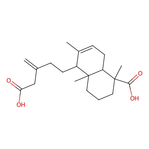 2D Structure of (1S,4aR,5S,8aS)-5-[3-(carboxymethyl)but-3-enyl]-1,4a,6-trimethyl-2,3,4,5,8,8a-hexahydronaphthalene-1-carboxylic acid