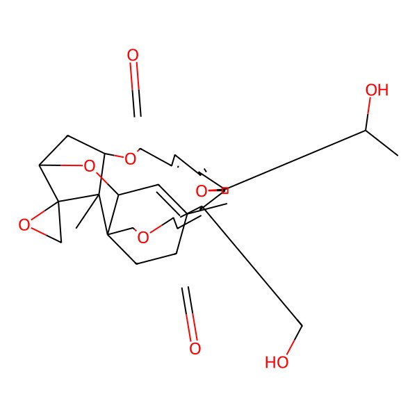 2D Structure of 17-(1-Hydroxyethyl)-13-(hydroxymethyl)-5,25-dimethylspiro[2,10,16,23-tetraoxatetracyclo[22.2.1.03,8.08,25]heptacosa-4,12,18,20-tetraene-26,2'-oxirane]-11,22-dione