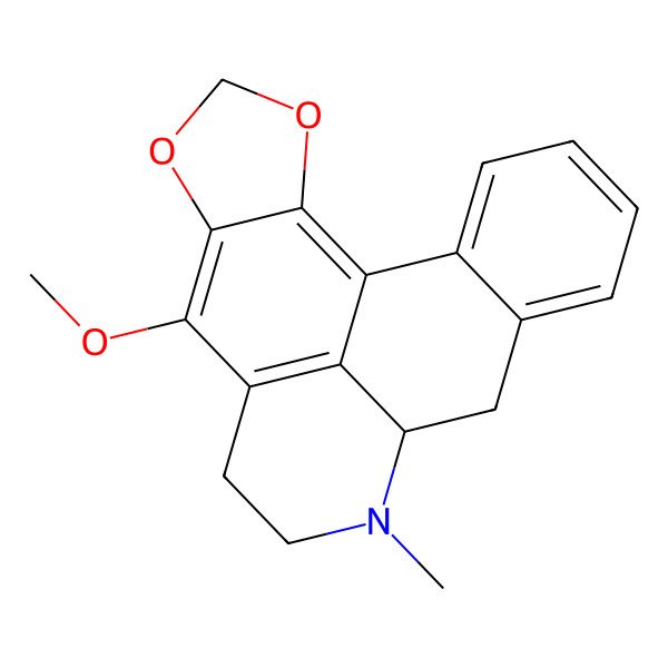 2D Structure of 7-Methoxy-11-methyl-3,5-dioxa-11-azapentacyclo[10.7.1.02,6.08,20.014,19]icosa-1,6,8(20),14,16,18-hexaene