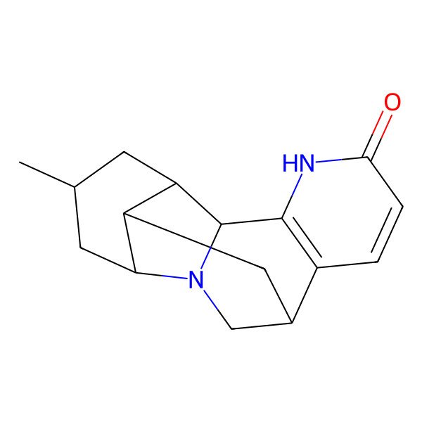2D Structure of (2R,9S,11R,12R,14R,16S)-14-methyl-1,4-diazapentacyclo[7.7.1.02,12.03,8.011,16]heptadeca-3(8),6-dien-5-one