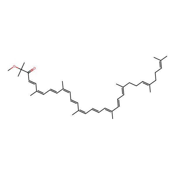 2D Structure of 2-Methoxy-2,6,10,14,19,23,27,31-octamethyldotriaconta-4,6,8,10,12,14,16,18,20,22,26,30-dodecaen-3-one