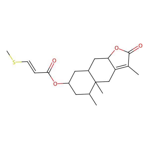 2D Structure of [(4aR,5S,7R,8aR,9aS)-3,4a,5-trimethyl-2-oxo-4,5,6,7,8,8a,9,9a-octahydrobenzo[f][1]benzofuran-7-yl] (Z)-3-methylsulfanylprop-2-enoate
