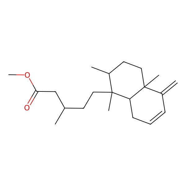2D Structure of methyl (3R)-5-[(1S,2R,4aR,8aR)-1,2,4a-trimethyl-5-methylidene-3,4,8,8a-tetrahydro-2H-naphthalen-1-yl]-3-methylpentanoate