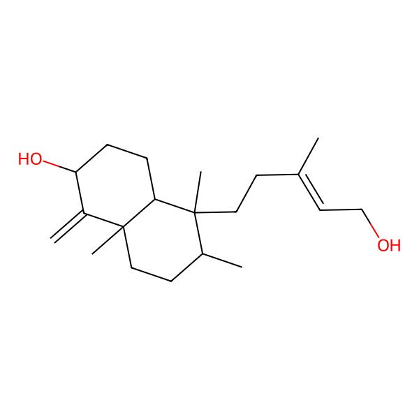 2D Structure of 5-(5-hydroxy-3-methylpent-3-enyl)-5,6,8a-trimethyl-1-methylidene-3,4,4a,6,7,8-hexahydro-2H-naphthalen-2-ol
