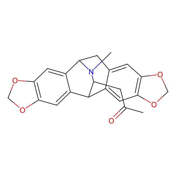 2D Structure of 1-[(1R,12S,22R)-23-methyl-5,7,16,18-tetraoxa-23-azahexacyclo[10.9.2.02,10.04,8.013,21.015,19]tricosa-2,4(8),9,13,15(19),20-hexaen-22-yl]propan-2-one