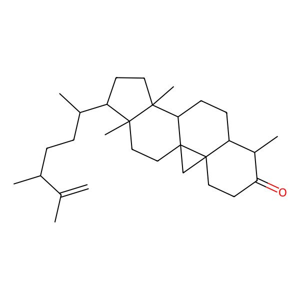 2D Structure of (3R,8S,11S,12S,16R)-15-(5,6-dimethylhept-6-en-2-yl)-7,12,16-trimethylpentacyclo[9.7.0.01,3.03,8.012,16]octadecan-6-one