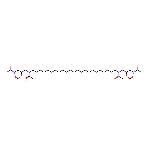 2D Structure of [1-Acetamido-3-[23-[(3-acetamido-2-acetyloxypropyl)-acetylamino]tricosyl-acetylamino]propan-2-yl] acetate