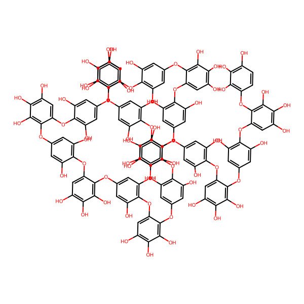 2D Structure of 5-[4-[6-[4-[6-[4-[6-[4-[6-[4-[6-[4-[6-[4-[6-[4-[6-[2,6-Dihydroxy-4-(2,4,6-trihydroxyphenoxy)phenoxy]-2,3,4-trihydroxyphenoxy]-2,6-dihydroxyphenoxy]-2,3,4-trihydroxyphenoxy]-2,6-dihydroxyphenoxy]-2,3,4-trihydroxyphenoxy]-2,6-dihydroxyphenoxy]-2,3,4-trihydroxyphenoxy]-2,6-dihydroxyphenoxy]-2,3,4-trihydroxyphenoxy]-2,6-dihydroxyphenoxy]-2,3,4-trihydroxyphenoxy]-2,6-dihydroxyphenoxy]-2,3,4-trihydroxyphenoxy]-2,6-dihydroxyphenoxy]-2,3,4-trihydroxyphenoxy]-2,6-dihydroxyphenoxy]-4-(2,3,4-trihydroxyphenoxy)benzene-1,2,3-triol
