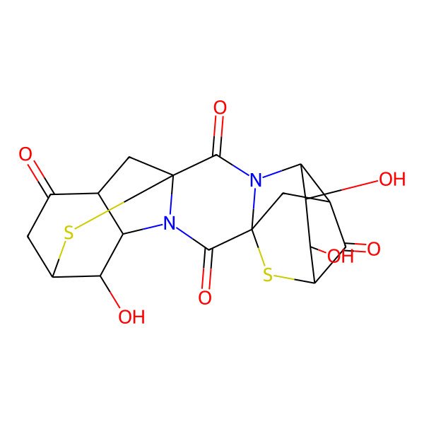 2D Structure of 5,6,15-Trihydroxy-21,22-dithia-3,13-diazaheptacyclo[14.4.1.17,11.01,13.03,11.04,9.014,19]docosane-2,8,12,18-tetrone
