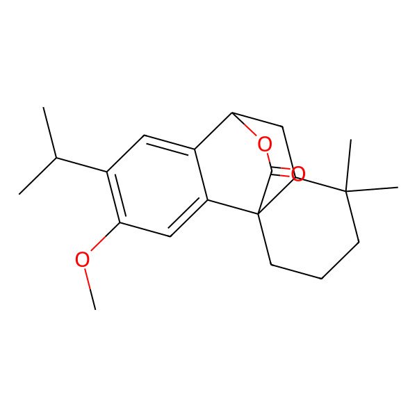 2D Structure of (1R,8S,10S)-4-methoxy-11,11-dimethyl-5-propan-2-yl-16-oxatetracyclo[6.6.2.01,10.02,7]hexadeca-2,4,6-trien-15-one