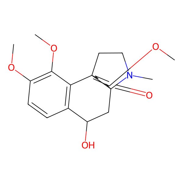 2D Structure of 6,7-Didehydro-8beta,10beta-epoxy-3,4,7-trimethoxy-17-methylhasubanan-8-ol
