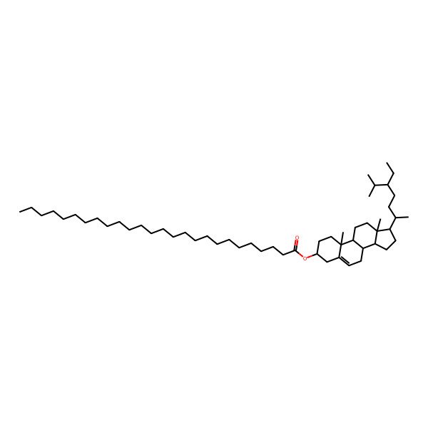 2D Structure of [(3S,8S,9S,10R,13R,14S,17R)-17-[(2R,5R)-5-ethyl-6-methylheptan-2-yl]-10,13-dimethyl-2,3,4,7,8,9,11,12,14,15,16,17-dodecahydro-1H-cyclopenta[a]phenanthren-3-yl] hexacosanoate