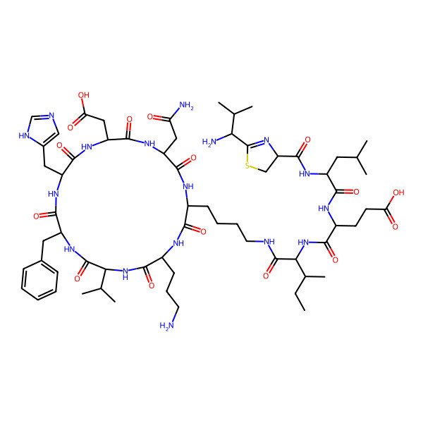 2D Structure of Bacitracin D1