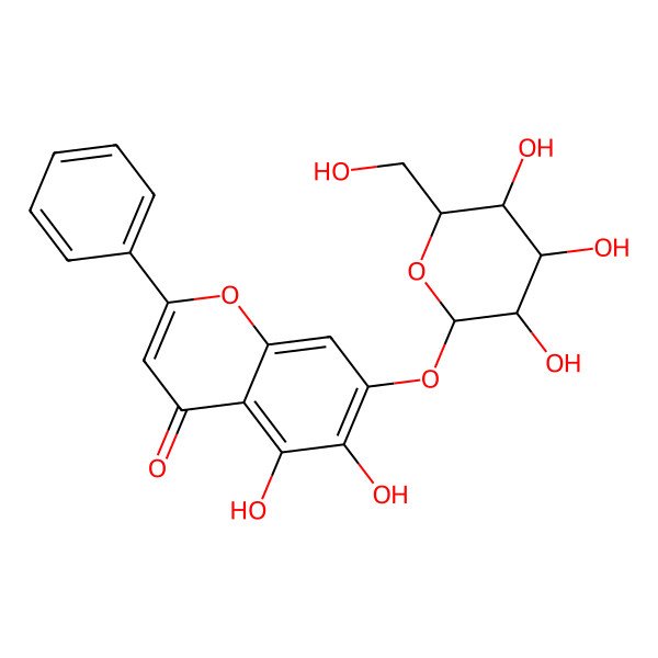 2D Structure of Baicalin-7-glucoside 2D Structure of Baicalin-7-glucoside
