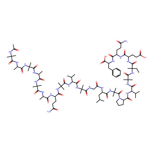 2D Structure of Ac-Aib-DL-Ala-Aib-DL-Ala-Aib-DL-Ala-DL-Gln-Aib-DL-Val-Aib-Gly-DL-Leu-Aib-DL-Pro-DL-Val-Aib-DL-Iva-DL-Glu-DL-Gln-DL-Phe-OH