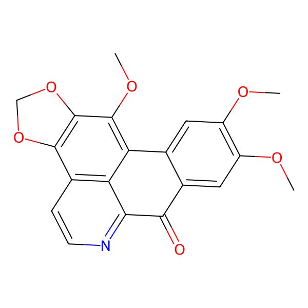 2D Structure of 2,16,17-Trimethoxy-4,6-dioxa-11-azapentacyclo[10.7.1.03,7.08,20.014,19]icosa-1,3(7),8(20),9,11,14,16,18-octaen-13-one