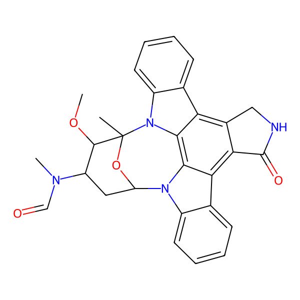 2D Structure of N-(3-methoxy-2-methyl-16-oxo-29-oxa-1,7,17-triazaoctacyclo[12.12.2.12,6.07,28.08,13.015,19.020,27.021,26]nonacosa-8,10,12,14,19,21,23,25,27-nonaen-4-yl)-N-methylformamide