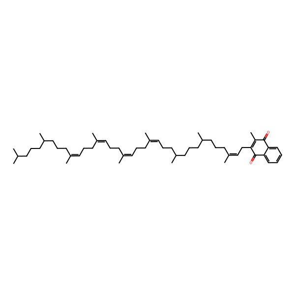 2D Structure of 2-methyl-3-[(2E,7S,11R,14E,18E,22E,26E,31S)-3,7,11,15,19,23,27,31,35-nonamethylhexatriaconta-2,14,18,22,26-pentaenyl]naphthalene-1,4-dione