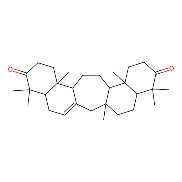 2D Structure of (3S,6S,11R,12S,15S,16R,21S)-3,7,7,11,16,20,20-heptamethylpentacyclo[13.8.0.03,12.06,11.016,21]tricos-1(23)-ene-8,19-dione