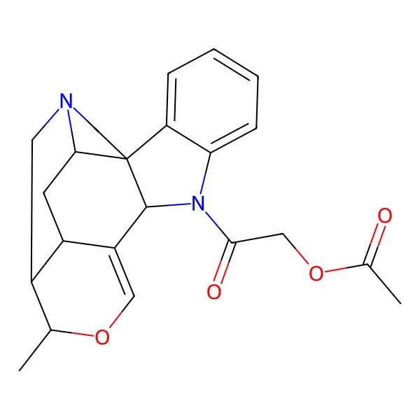 2D Structure of [2-(16-Methyl-15-oxa-1,11-diazahexacyclo[15.3.1.04,12.04,20.05,10.013,18]henicosa-5,7,9,13-tetraen-11-yl)-2-oxoethyl] acetate