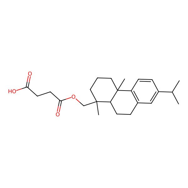 2D Structure of 4-[[(1R,4aS,10aR)-1,4a-dimethyl-7-propan-2-yl-2,3,4,9,10,10a-hexahydrophenanthren-1-yl]methoxy]-4-oxobutanoic acid