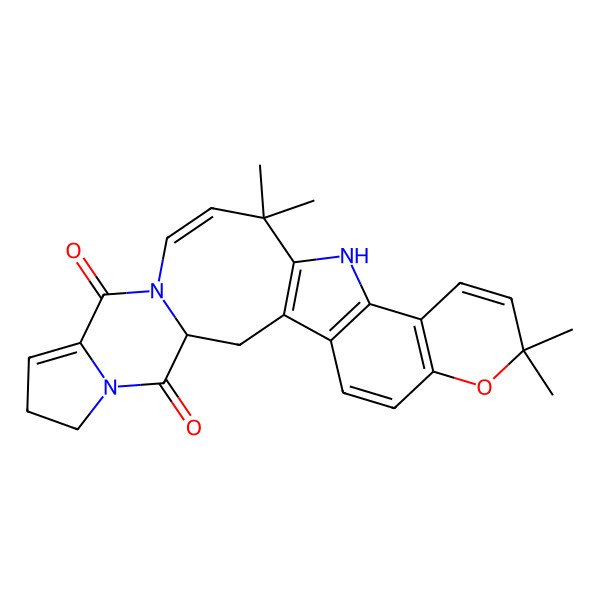 2D Structure of 14,14,21,21-Tetramethyl-22-oxa-5,11,16-triazahexacyclo[13.11.0.03,11.05,9.017,26.018,23]hexacosa-1(15),8,12,17(26),18(23),19,24-heptaene-4,10-dione