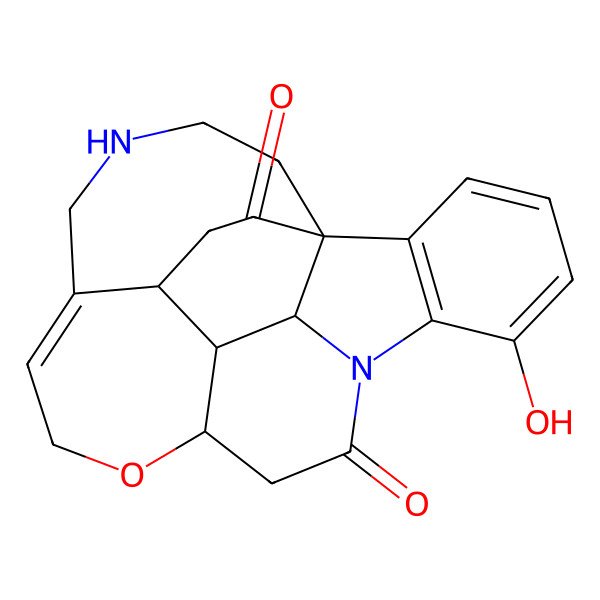 2D Structure of 15-Hydroxy-9-oxa-4,13-diazahexacyclo[11.6.5.01,24.06,22.010,23.014,19]tetracosa-6,14(19),15,17-tetraene-12,20-dione