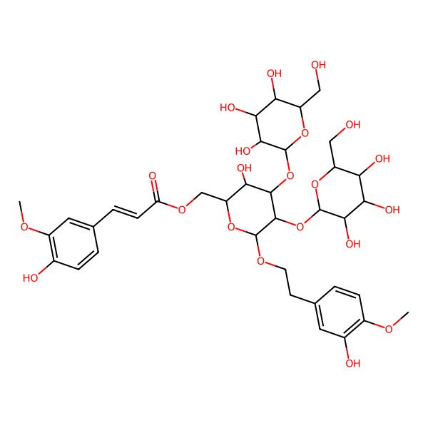 2D Structure of [3-Hydroxy-6-[2-(3-hydroxy-4-methoxyphenyl)ethoxy]-4,5-bis[[3,4,5-trihydroxy-6-(hydroxymethyl)oxan-2-yl]oxy]oxan-2-yl]methyl 3-(4-hydroxy-3-methoxyphenyl)prop-2-enoate