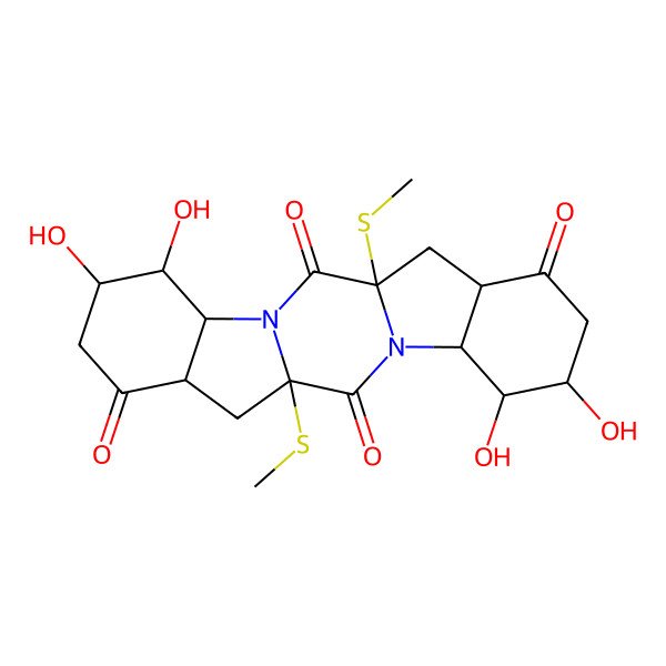 2D Structure of 5,6,15,16-Tetrahydroxy-1,11-bis(methylsulfanyl)-3,13-diazapentacyclo[11.7.0.03,11.04,9.014,19]icosane-2,8,12,18-tetrone