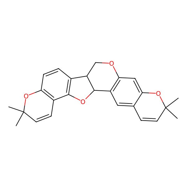 2D Structure of 7,7,20,20-Tetramethyl-8,12,19,25-tetraoxahexacyclo[12.11.0.02,11.04,9.015,24.018,23]pentacosa-2(11),3,5,9,15(24),16,18(23),21-octaene