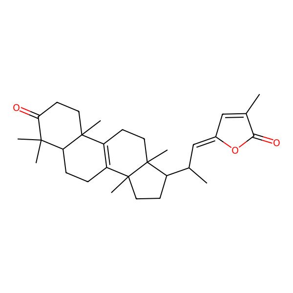 2D Structure of 3-Methyl-5-[2-(4,4,10,13,14-pentamethyl-3-oxo-1,2,5,6,7,11,12,15,16,17-decahydrocyclopenta[a]phenanthren-17-yl)propylidene]furan-2-one