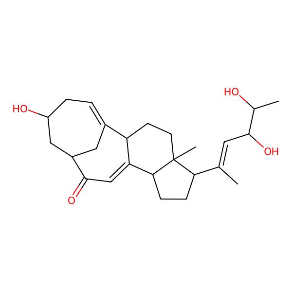 2D Structure of (2R,5R,6R,9R,13S,15R)-6-[(E,4S,5R)-4,5-dihydroxyhex-2-en-2-yl]-15-hydroxy-5-methyltetracyclo[11.4.1.02,10.05,9]octadeca-1(17),10-dien-12-one