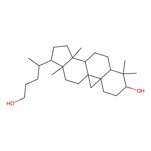 2D Structure of (1S,3R,6R,8R,11S,12S,15R,16R)-15-[(2R)-5-hydroxypentan-2-yl]-7,7,12,16-tetramethylpentacyclo[9.7.0.01,3.03,8.012,16]octadecan-6-ol