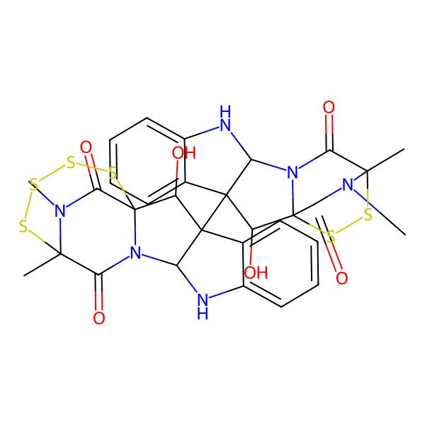 2D Structure of 2-Hydroxy-3-(2-hydroxy-14,18-dimethyl-13,17-dioxo-15,16-dithia-10,12,18-triazapentacyclo[12.2.2.01,12.03,11.04,9]octadeca-4,6,8-trien-3-yl)-14,20-dimethyl-15,16,17,18-tetrathia-10,12,20-triazapentacyclo[12.4.2.01,12.03,11.04,9]icosa-4,6,8-triene-13,19-dione