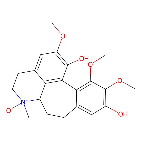 2D Structure of 3,4,16-Trimethoxy-11-methyl-11-oxido-11-azoniatetracyclo[8.7.1.02,7.014,18]octadeca-1(18),2,4,6,14,16-hexaene-5,17-diol