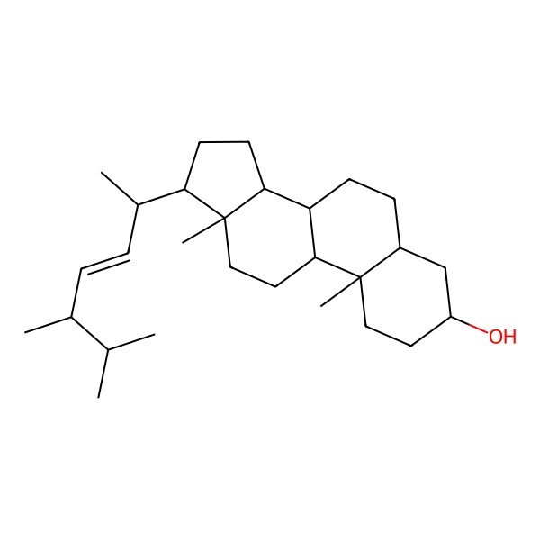 2D Structure of (3S,5R,8R,9S,10S,13R,14S,17R)-17-[(E,2R,5S)-5,6-dimethylhept-3-en-2-yl]-10,13-dimethyl-2,3,4,5,6,7,8,9,11,12,14,15,16,17-tetradecahydro-1H-cyclopenta[a]phenanthren-3-ol