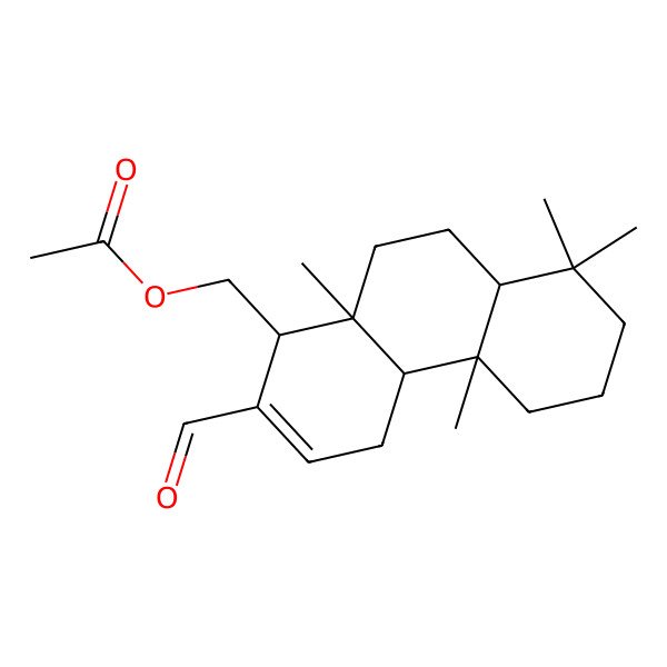 2D Structure of [(1S,4aS,4bS,8aR,10aR)-2-formyl-4b,8,8,10a-tetramethyl-4,4a,5,6,7,8a,9,10-octahydro-1H-phenanthren-1-yl]methyl acetate