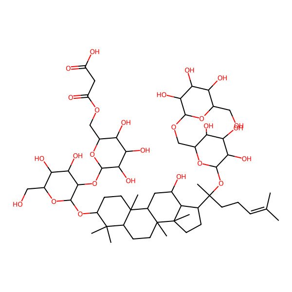 2D Structure of Malonyl ginsenoside Rb1