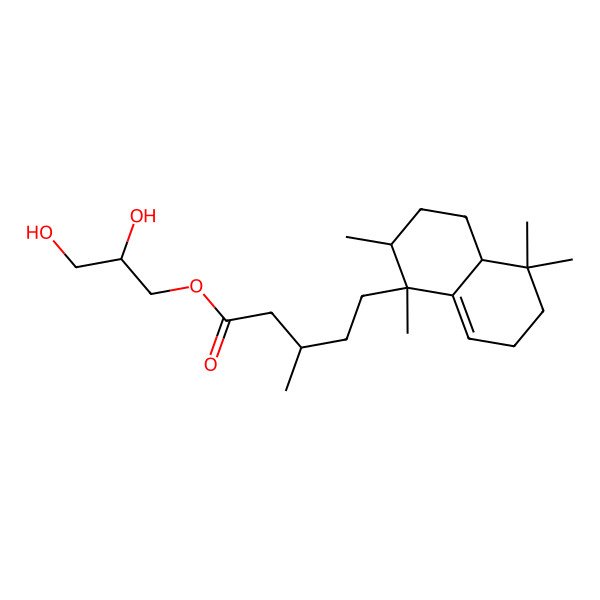 2D Structure of [(2R)-2,3-dihydroxypropyl] (3R)-5-[(1R,2R,4aS)-1,2,5,5-tetramethyl-2,3,4,4a,6,7-hexahydronaphthalen-1-yl]-3-methylpentanoate